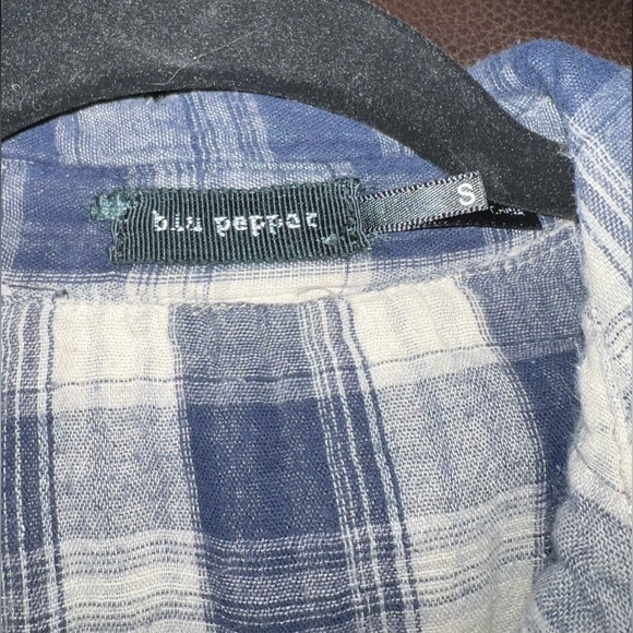 Blu Pepper plaid long sleeve shirt - Picture 3 of 6